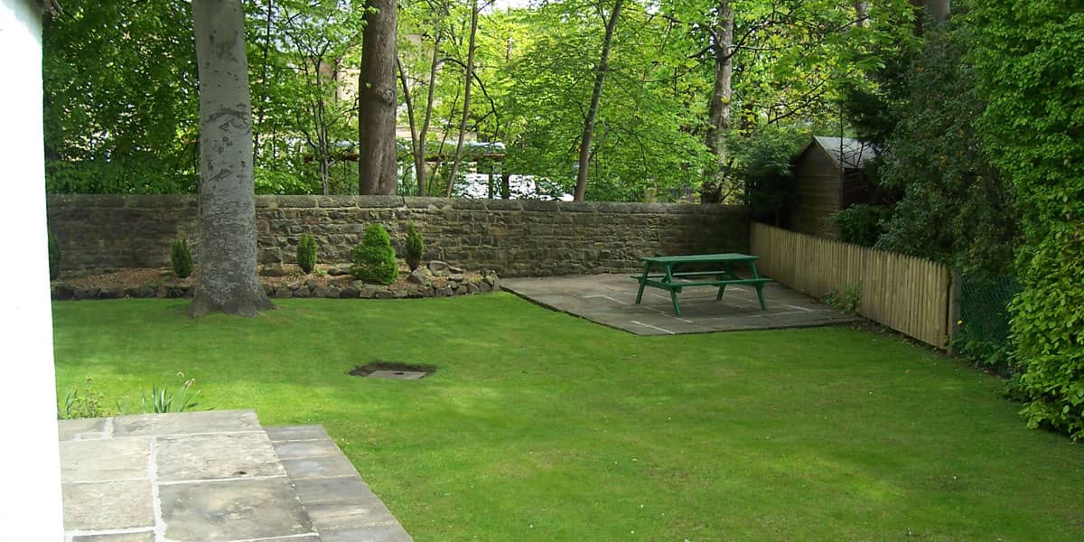 Garden and picnic bench
